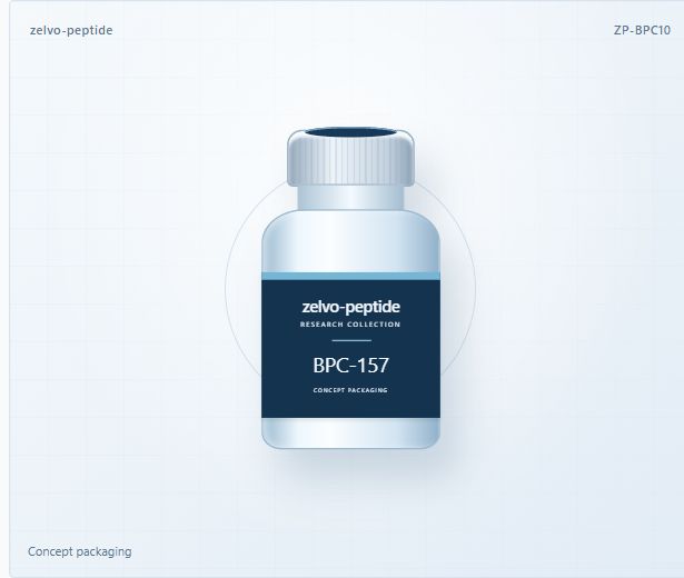 BPC-157 concept packaging; illustration only