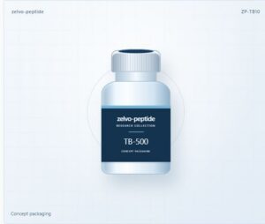TB-500 concept packaging; illustration only